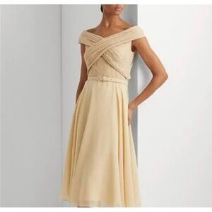 Lauren Ralph Lauren BLACK LABEL Sequin Off-Shoulder Cocktail Dress Size 2